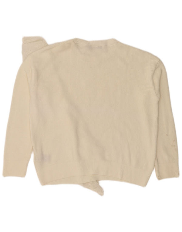 Marks & Spencer Γυναικείο πουλόβερ με λαιμόκαυστο UK 12 Medium White