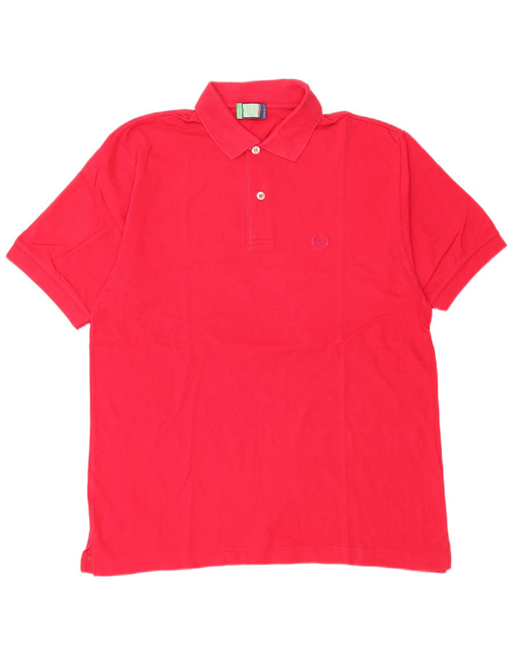 Sergio Tacchini Ανδρικό Πόλο Μπλουζάκι IT 48 Μεσαίο Ροζ Βαμβακερό