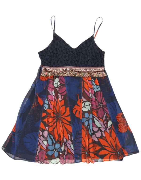 Desigual Γυναικείο Sundress EU 42 Large Navy Blue Floral Polyester Bohemian