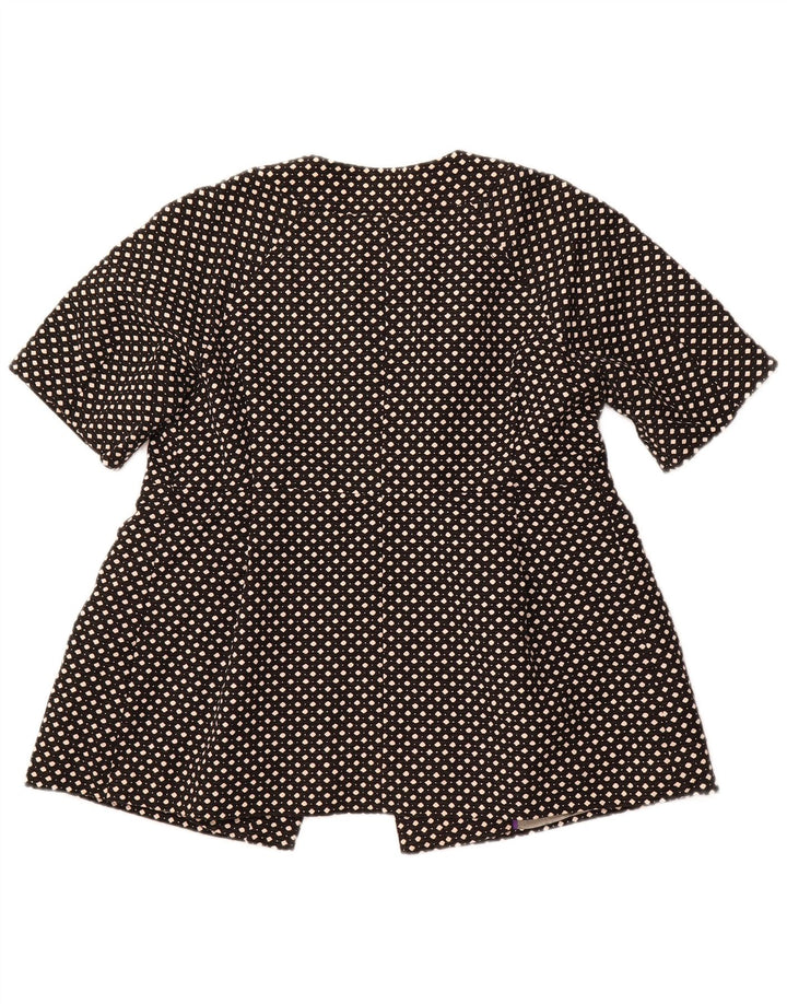 J. CREW Γυναικείο σακάκι σακάκι 1 κουμπιού US 12 Large Black Spotted