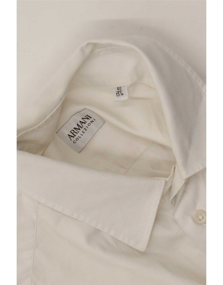 Ανδρικό πουκάμισο Armani Collezioni Μέγεθος 40 15 3/4 Μεσαίο Λευκό
