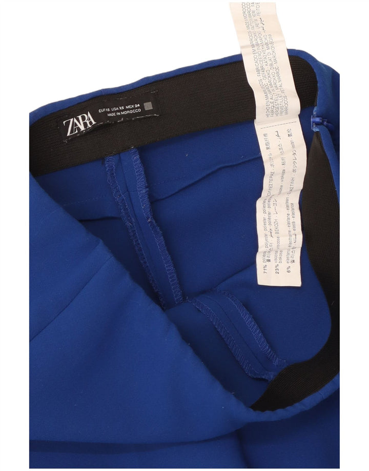 Zara Γυναικείο Bootcut Casual Παντελόνι XS W24 L26 Μπλε Πολυεστέρας