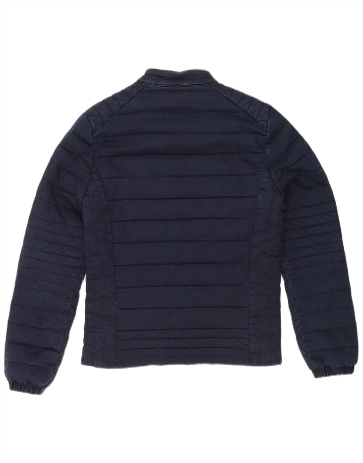 Ανδρικό μπουφάν Guess UK 40 Large Navy Blue από βαμβάκι