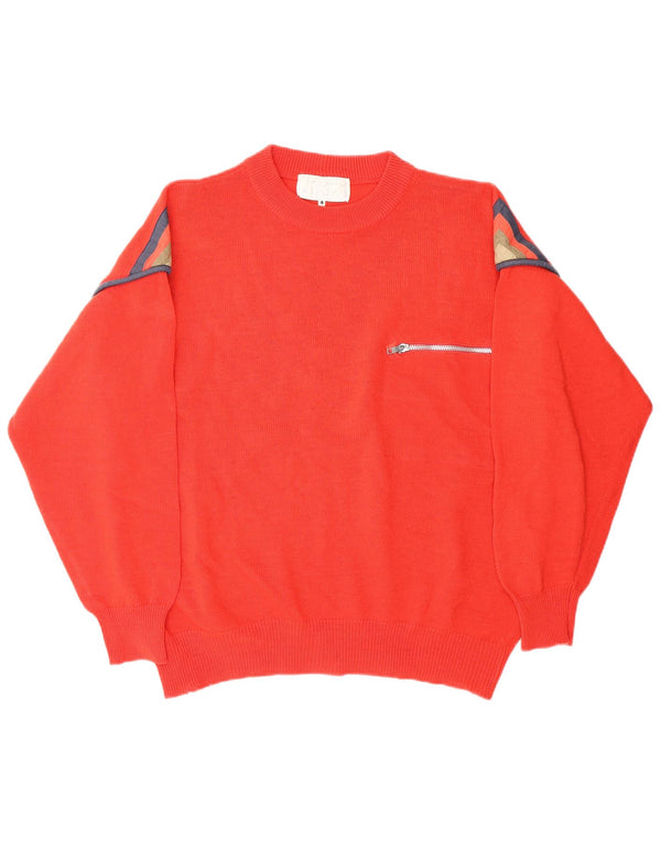 JC De Castelbajac για Iceberg Womens Crew Jumper πουλόβερ UK 18 XL Red