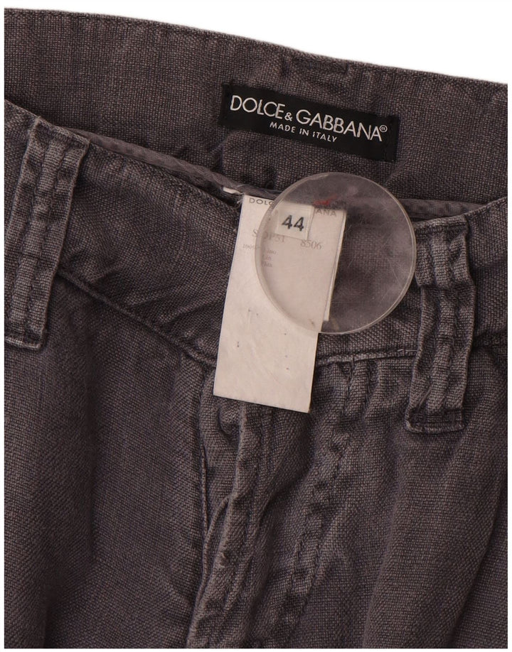 Dolce & Gabbana γυναικείο ίσιο casual παντελόνι IT 44 Medium W30 L34 Grey