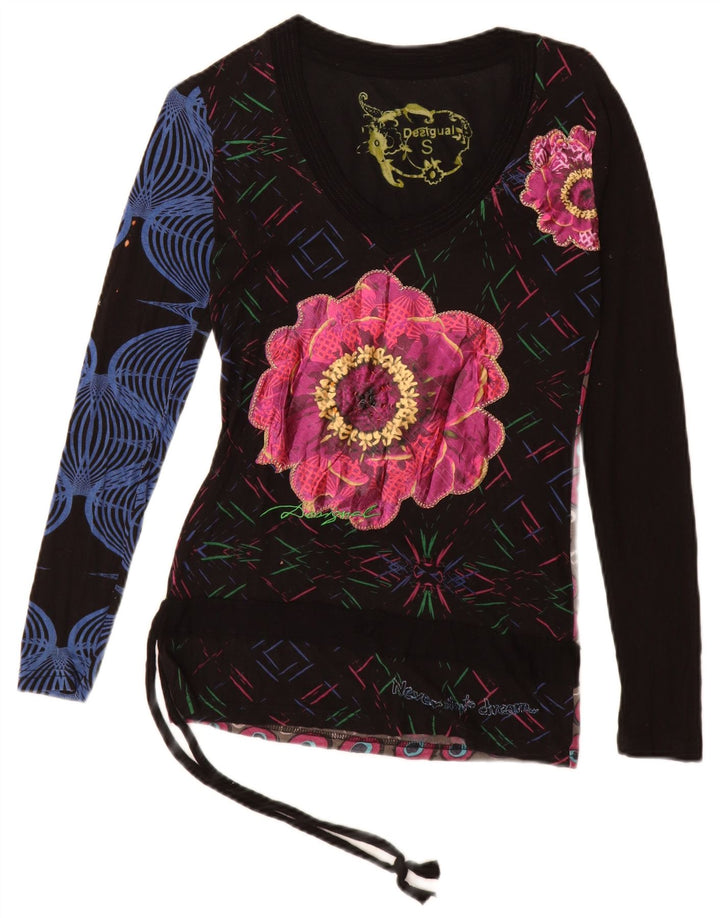 Desigual Γυναικείο Γραφικό Μακρυμάνικο UK 10 Μικρή πολύχρωμη βισκόζη