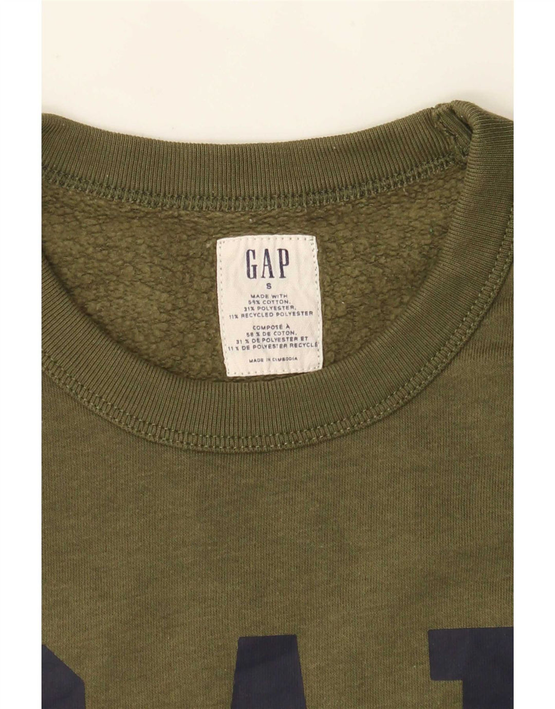 Gap Ανδρικό γραφικό φούτερ Jumper Μικρό Χακί Βαμβακερό