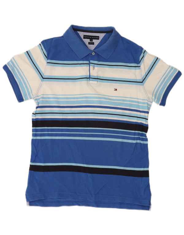 Tommy Hilfiger Ανδρικό πουκάμισο Polo Slim Fit XL Μπλε ριγέ βαμβακερό