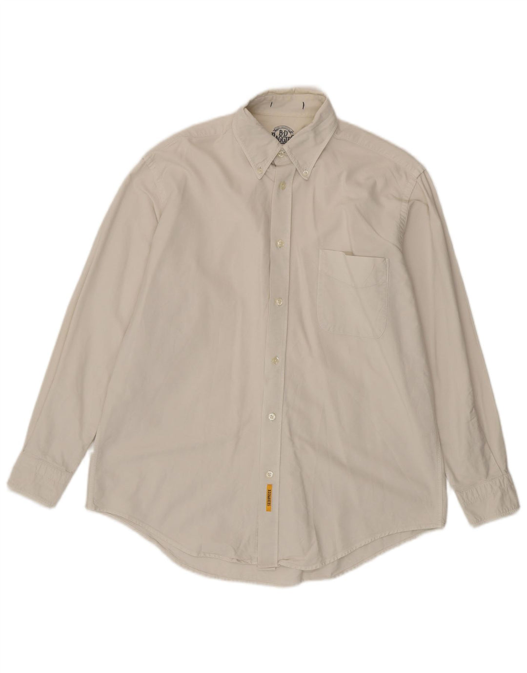 B.D. Ανδρικό πουκάμισο Baggies XL από λευκό βαμβακερό