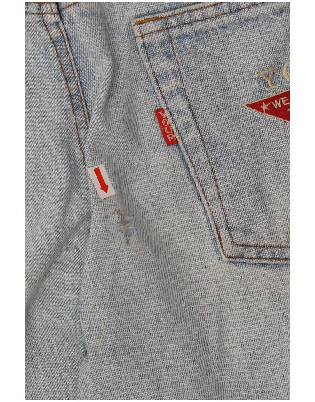 Vintage Ανδρικό ίσιο τζιν W34 L30 Μπλε βαμβακερό