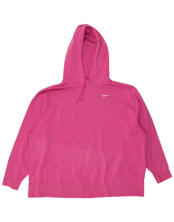 Nike Γυναικείο Hoodie Jumper UK 20 2XL Ροζ βαμβακερό