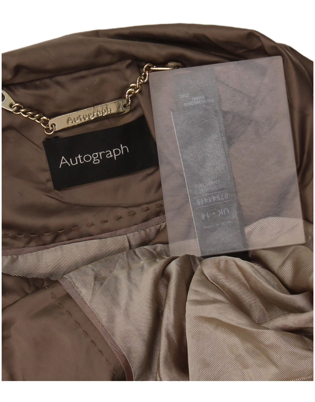 Marks & Spencer Γυναικείο μπουφάν Parka Autograph UK 14 Medium Khaki Polyester