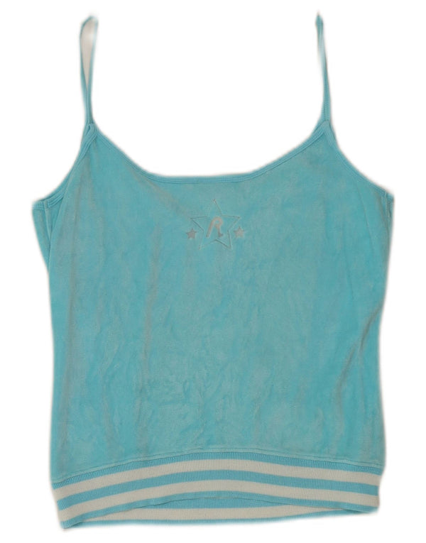 Replay γυναικείο γραφικό γιλέκο Harlem Crop Top 10 Small Turquoise Sports