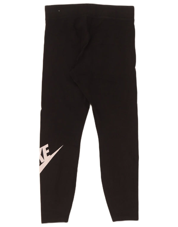 Γυναικεία γραφικά κολάν Nike UK 16 Large μαύρα βαμβακερά