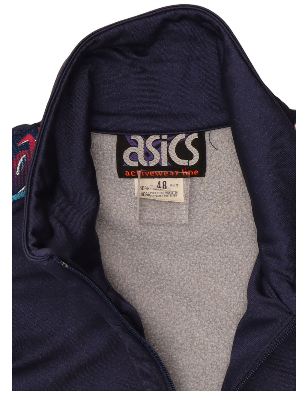 Ανδρική φόρμα γυμναστικής γραφικών ASICS Top Jacket IT 48 Medium Navy Blue Polyamide