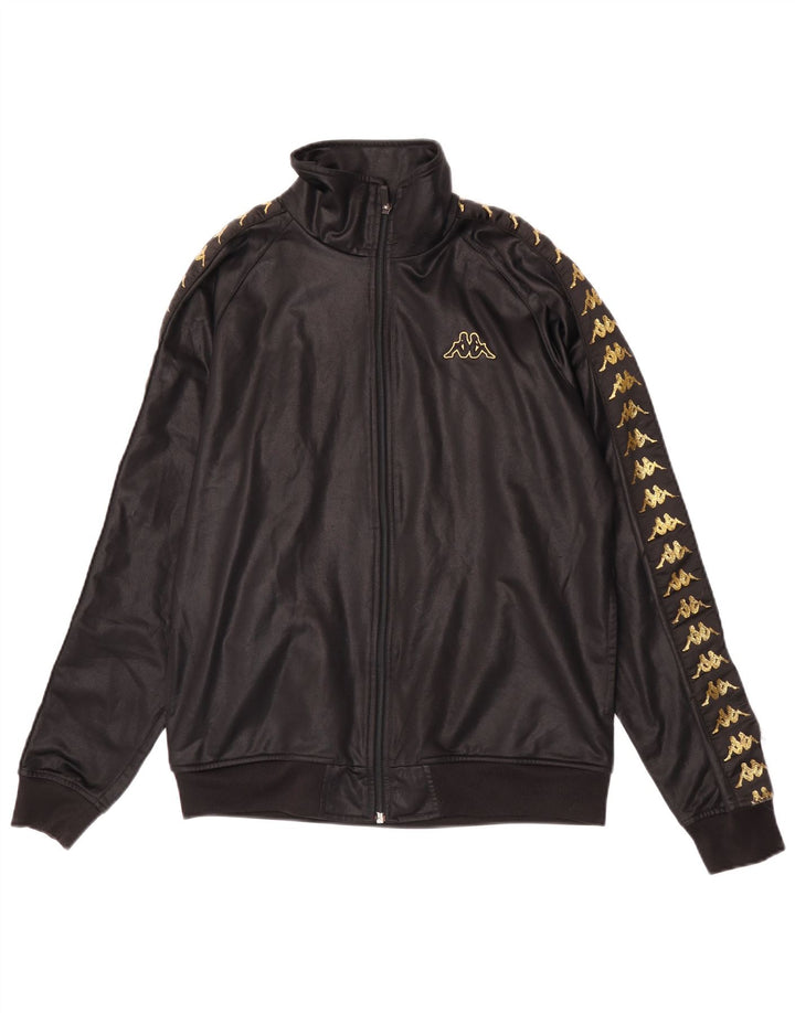 Ανδρική φόρμα γραφική Kappa Top Jacket Small Black Polyester