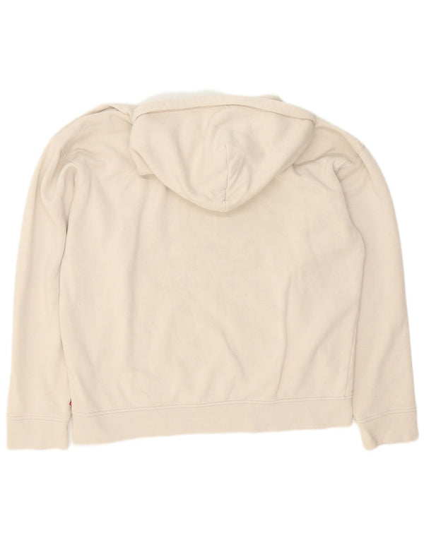 Levi's Mens Relaxed Hoodie Jumper Μεσαίο λευκό βαμβακερό