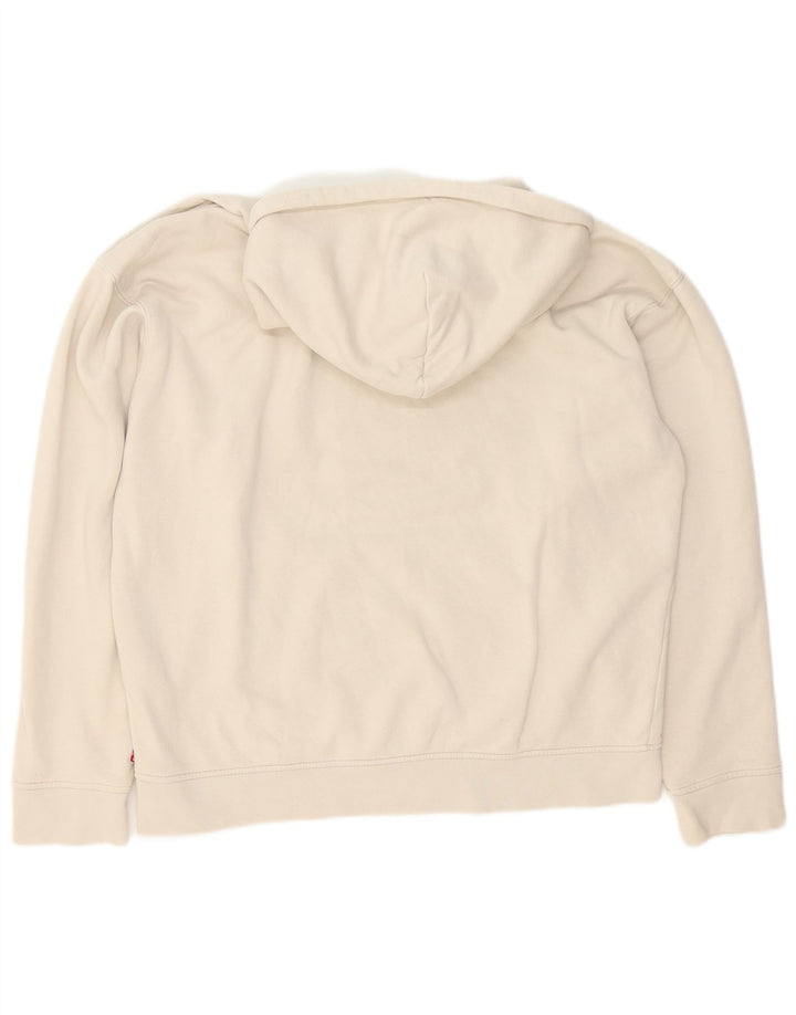 Levi's Mens Relaxed Hoodie Jumper Μεσαίο λευκό βαμβακερό