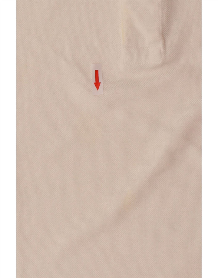 Ανδρικό πουκάμισο πόλο Lacoste, μέγεθος 3, μικρό λευκό βαμβακερό