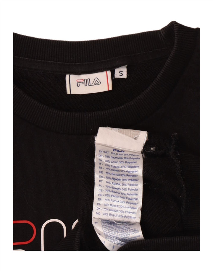 Ανδρικό γραφικό φούτερ Fila Jumper Μικρό μαύρο βαμβακερό