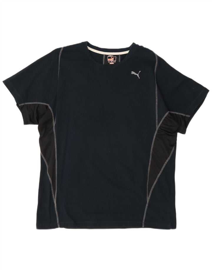 Ανδρικό T-Shirt Puma Top XL Navy Blue Colourblock