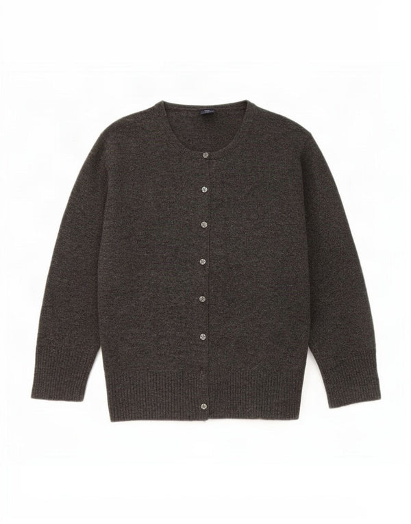Γυναικείο πουλόβερ Gap 3/4 μανίκι ζακέτα UK 14 Large Grey Lambswool