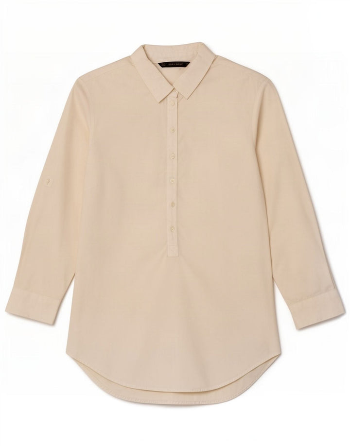 Zara Γυναικείο πουλόβερ 3/4 μανίκι UK 10 Small White