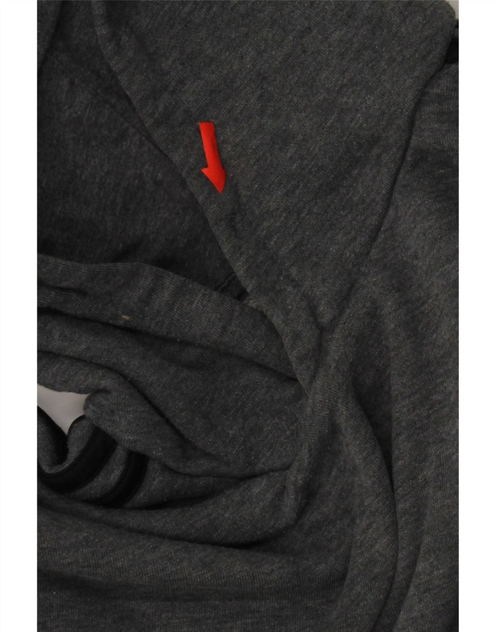 Adidas Ανδρικό Hoodie Jumper Μικρό γκρι βαμβακερό