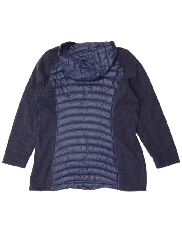 CALVIN KLEIN Γυναικείο μπουφάν με κουκούλα UK 18 XL Navy Blue Colorblock