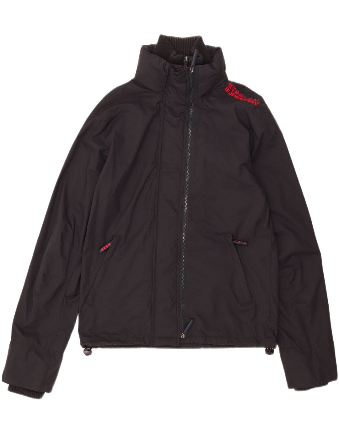 Ανδρικό μπουφάν βροχής Superdry UK 40 Large Navy Blue Nylon
