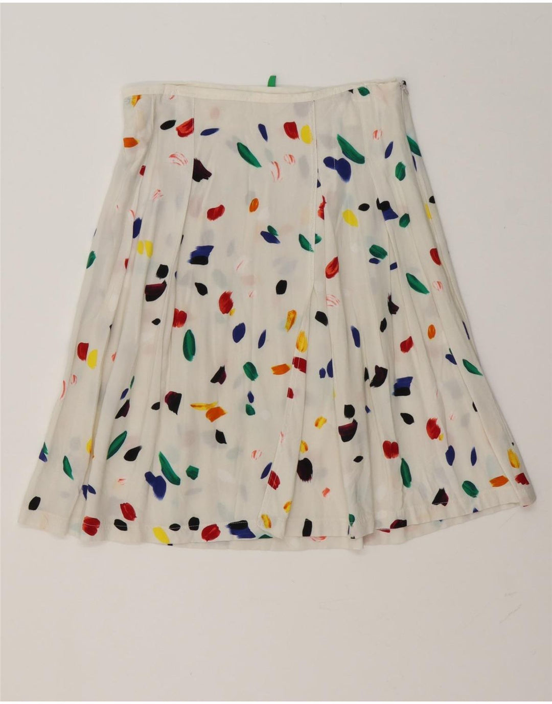 Γυναικεία φούστα Benetton See Through Flared IT 42 Medium W28 White Spotted
