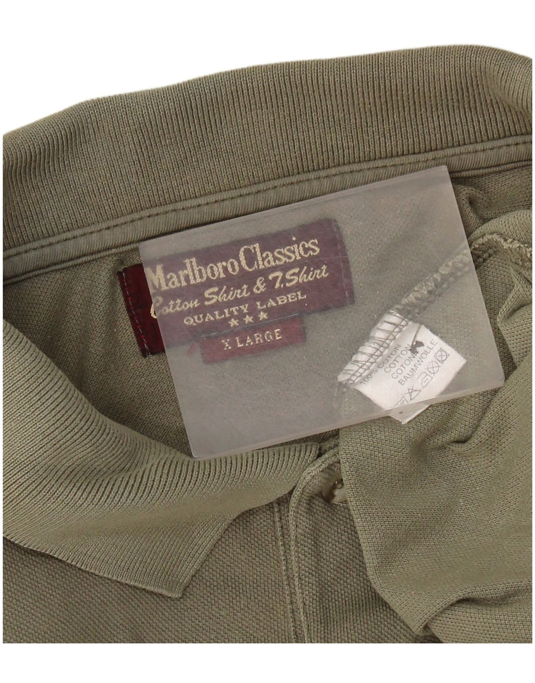 Ανδρικό πουκάμισο πόλο Marlboro Classics XL Πράσινο βαμβακερό