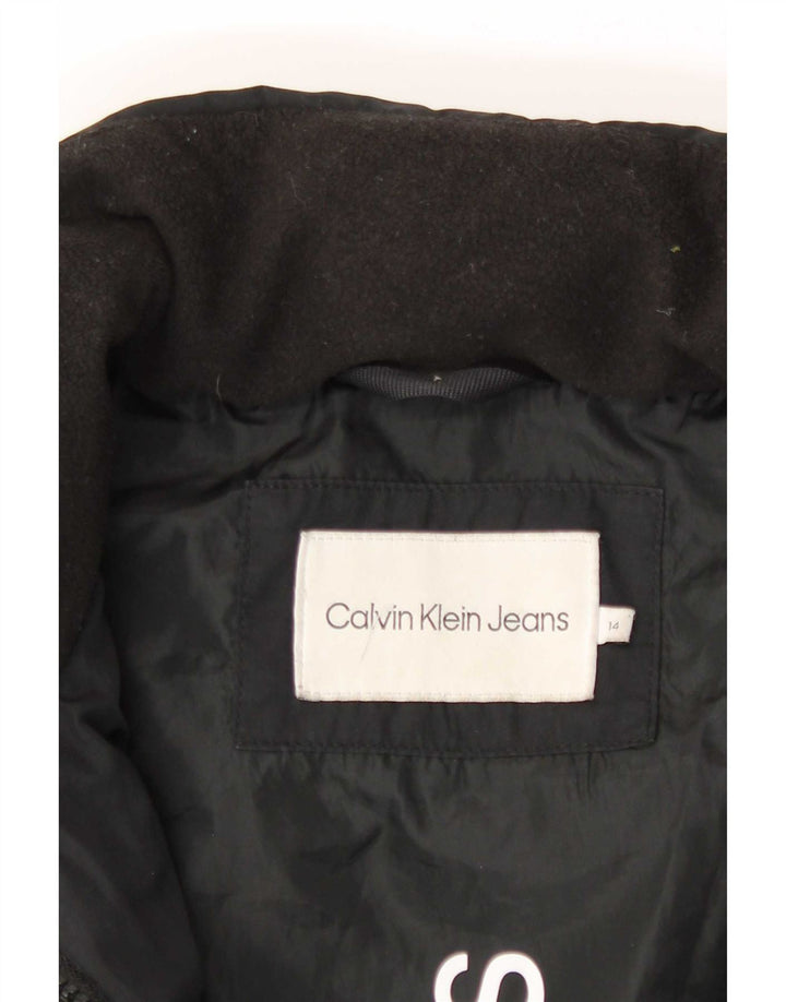 Calvin Klein Jeans Girls Παλτό 13-14 ετών Μαύρο Πολυεστέρα