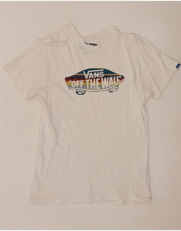 Γραφικό T-Shirt Ανδρικό VANS Προσαρμοσμένη Εφαρμογή Τοπ Μεσαίο Λευκό Βαμβακερό