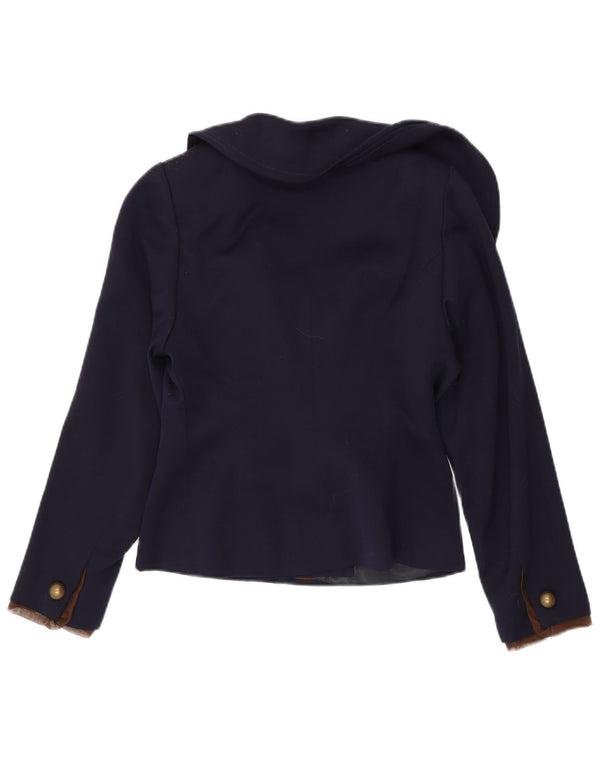 Vintage γυναικείο σακάκι με 2 κουμπιά σακάκι UK 10 Small Navy Blue
