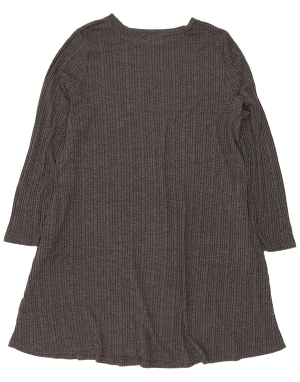 Marks & Spencer Γυναικείο μακρυμάνικο μπλουζάκι UK 24 4XL γκρι ριγέ