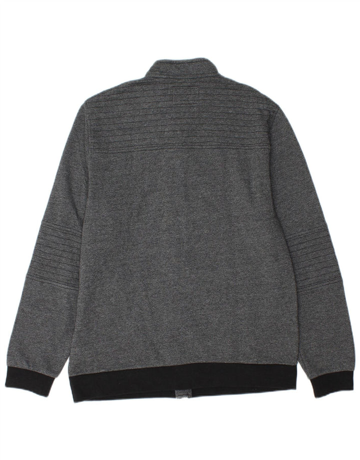 Guess Mens Bomber Jacket UK 34 XS Grey Colourblock Cotton