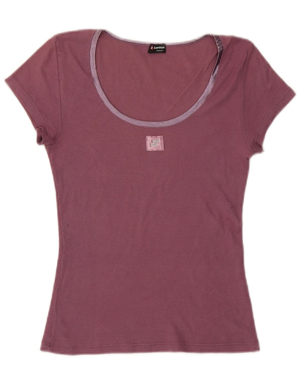 Lotto Γυναικείο T-Shirt Top UK 12 Medium Purple Βαμβακερό