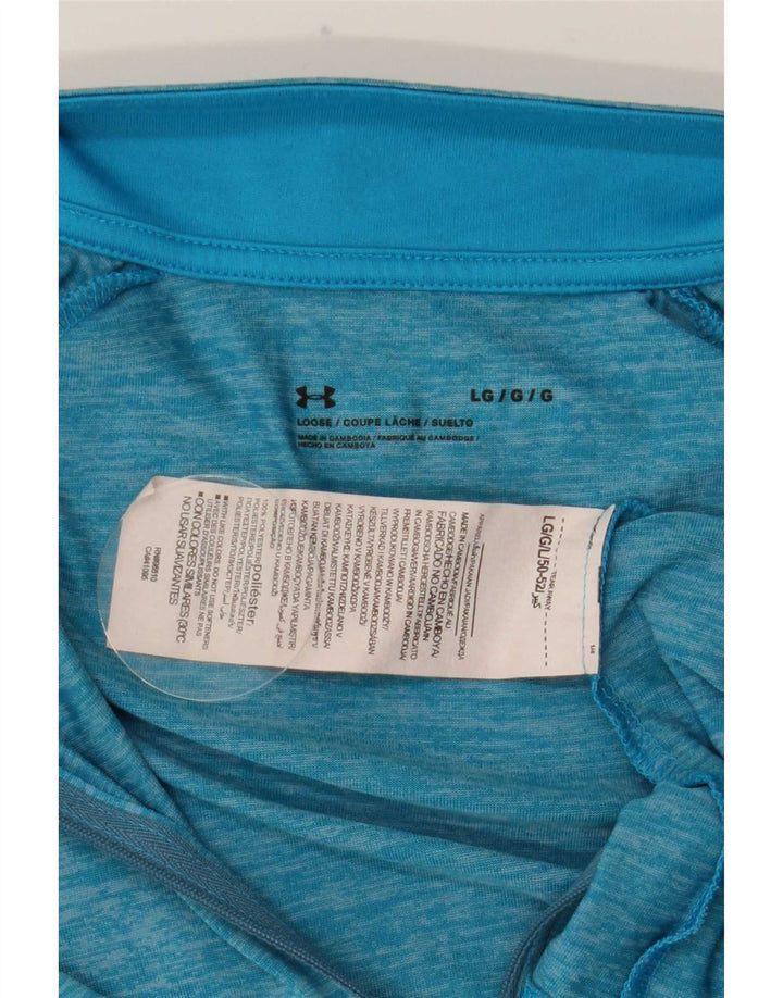 Under Armour Ανδρικό μπλουζάκι με φερμουάρ με μακρυμάνικο μεγάλο μπλε πολυεστέρα