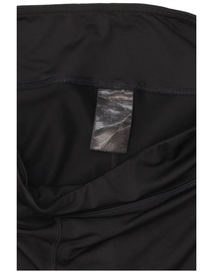 Adidas Γυναικεία κολάν Capri Climalite UK 12/14 Μεσαίο μαύρο πολυεστέρα
