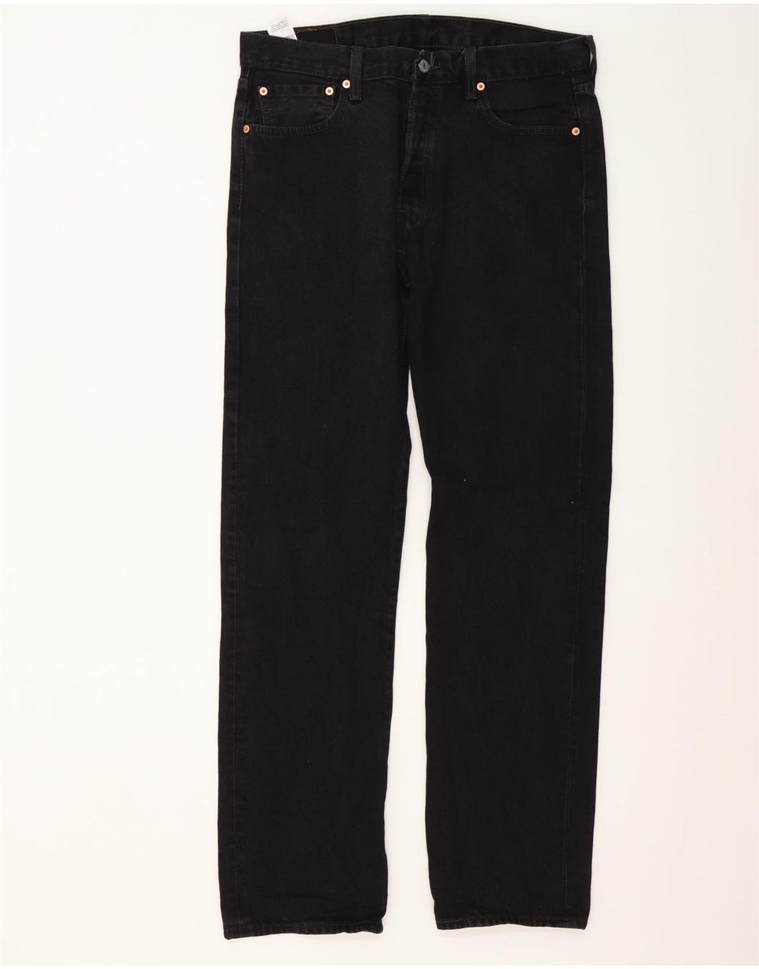 Levi's Mens 501 Straight Jeans W34 L34 Μαύρο βαμβακερό