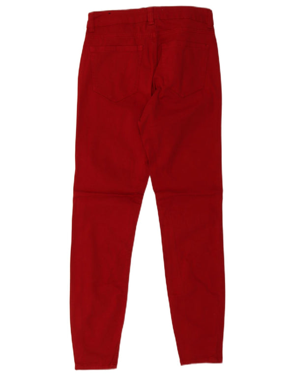 Zara Γυναικείο Ζ1975 Skinny Jeans EU 34 2XS W24 L27 Κόκκινο βαμβακερό