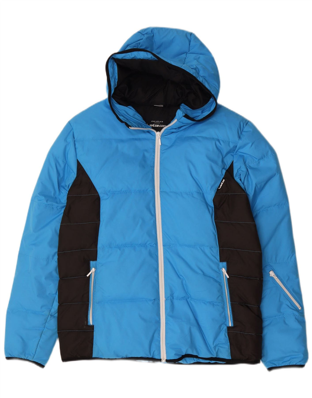 Ανδρικό μπουφάν με κουκούλα Wedze UK 40 Large Blue Colorblock Πολυεστέρας