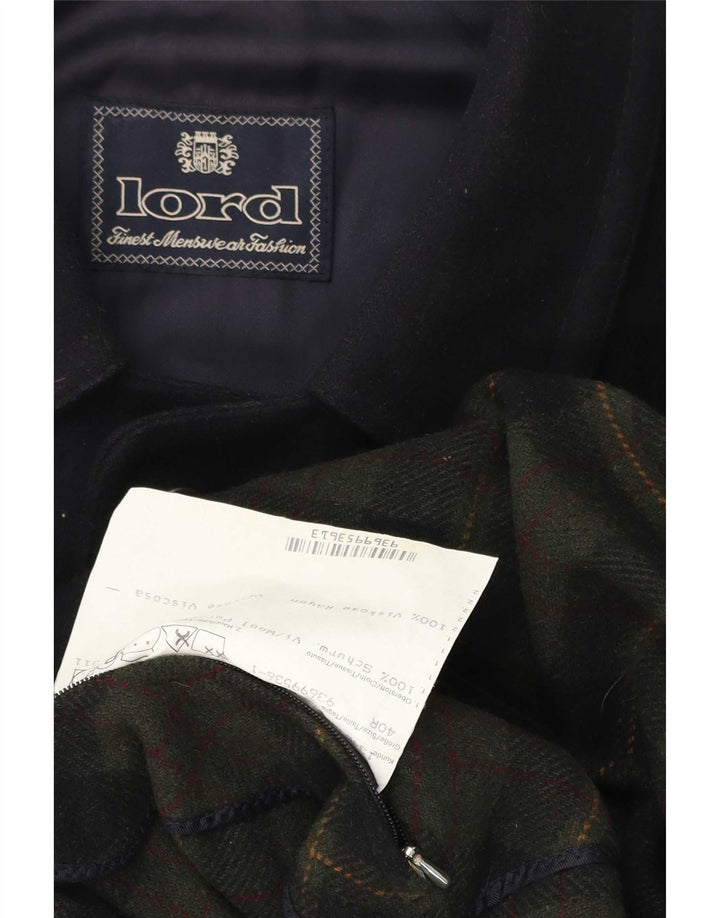 Ανδρικό παλτό Lord UK 40 Large Navy Blue Virgin Wool