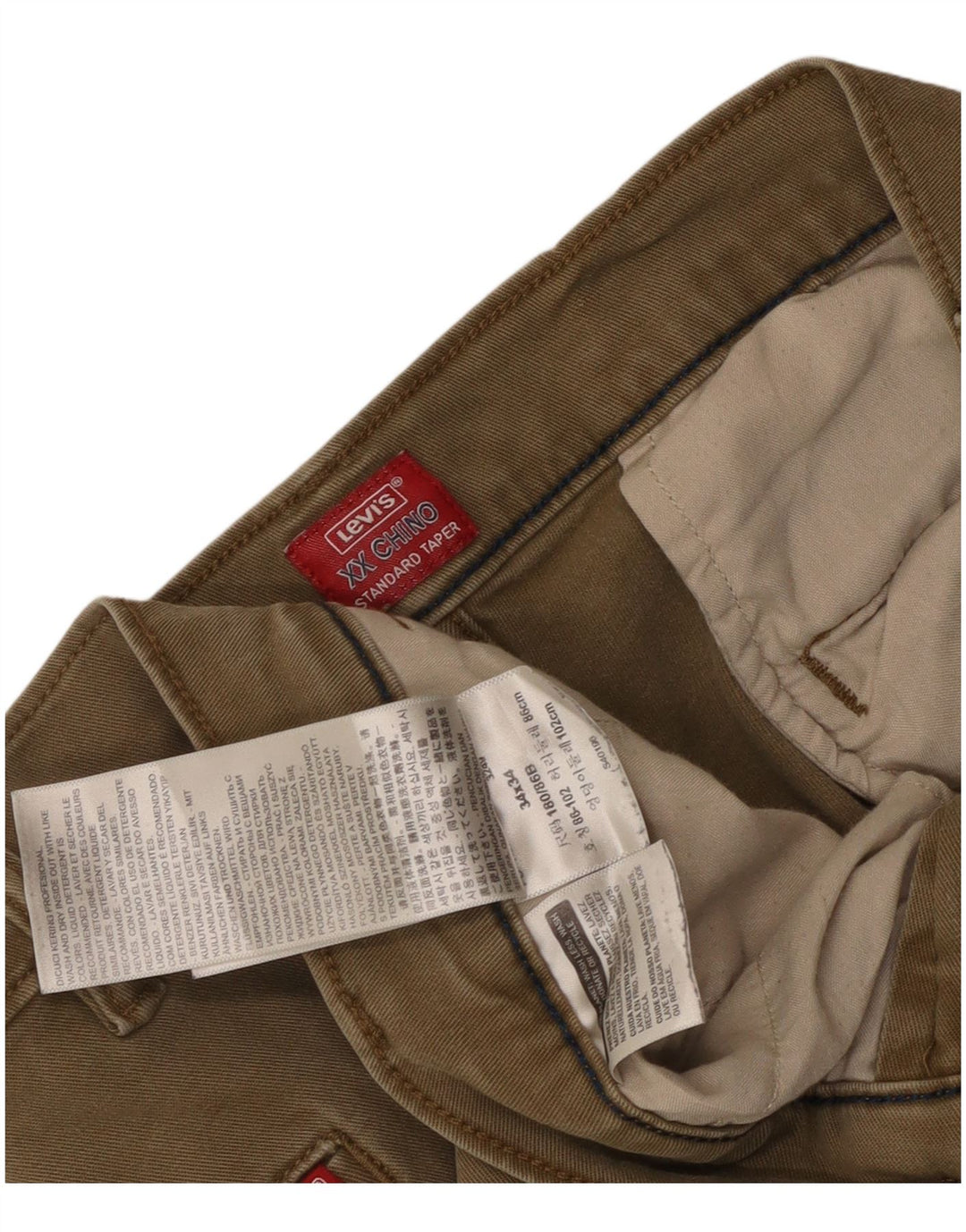 LEVI'S Ανδρικό κωνικό παντελόνι Chino W34 L31 Μπεζ βαμβακερό