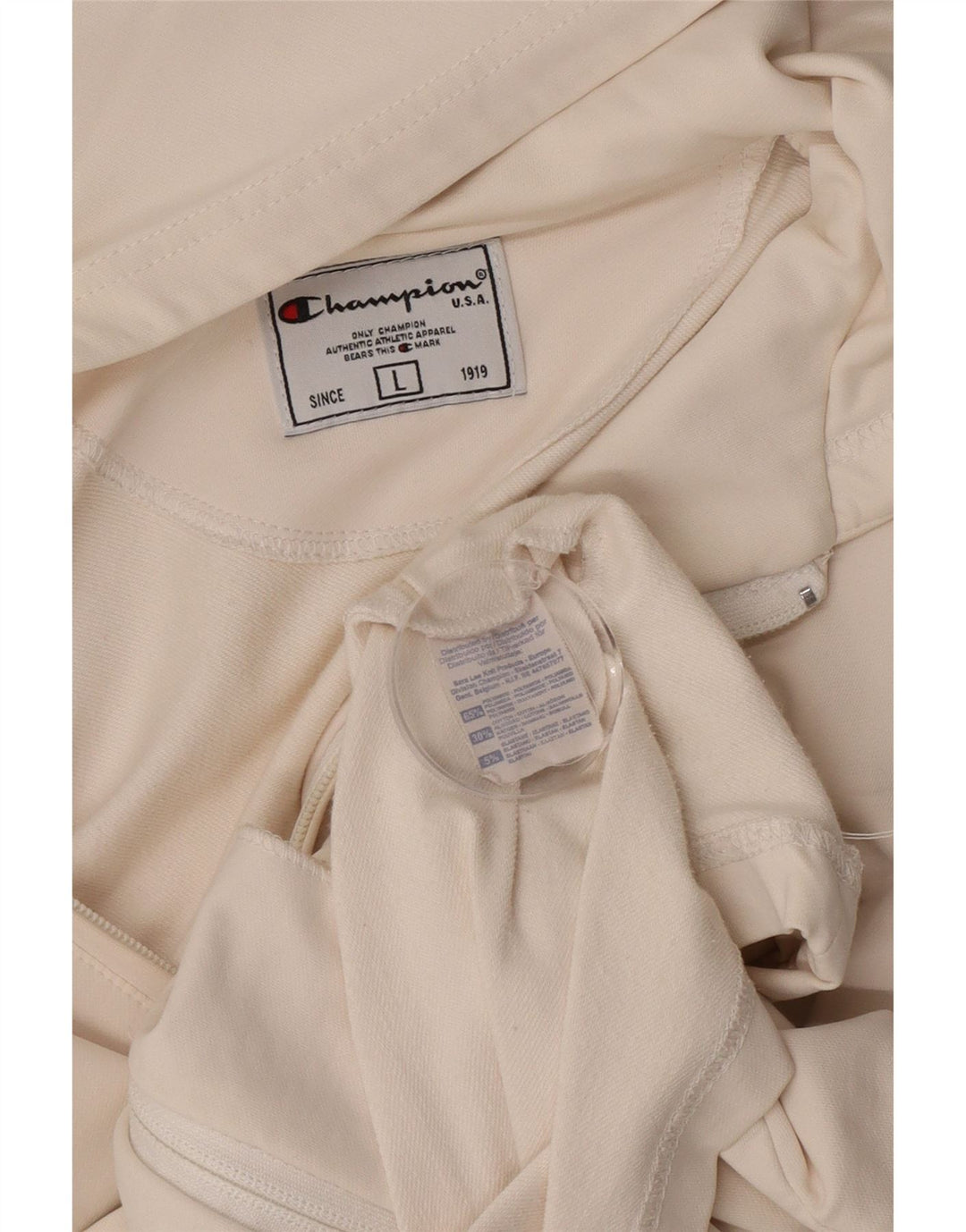 Champion Γυναικείο πουλόβερ με φερμουάρ UK 14 Large White Polyamide