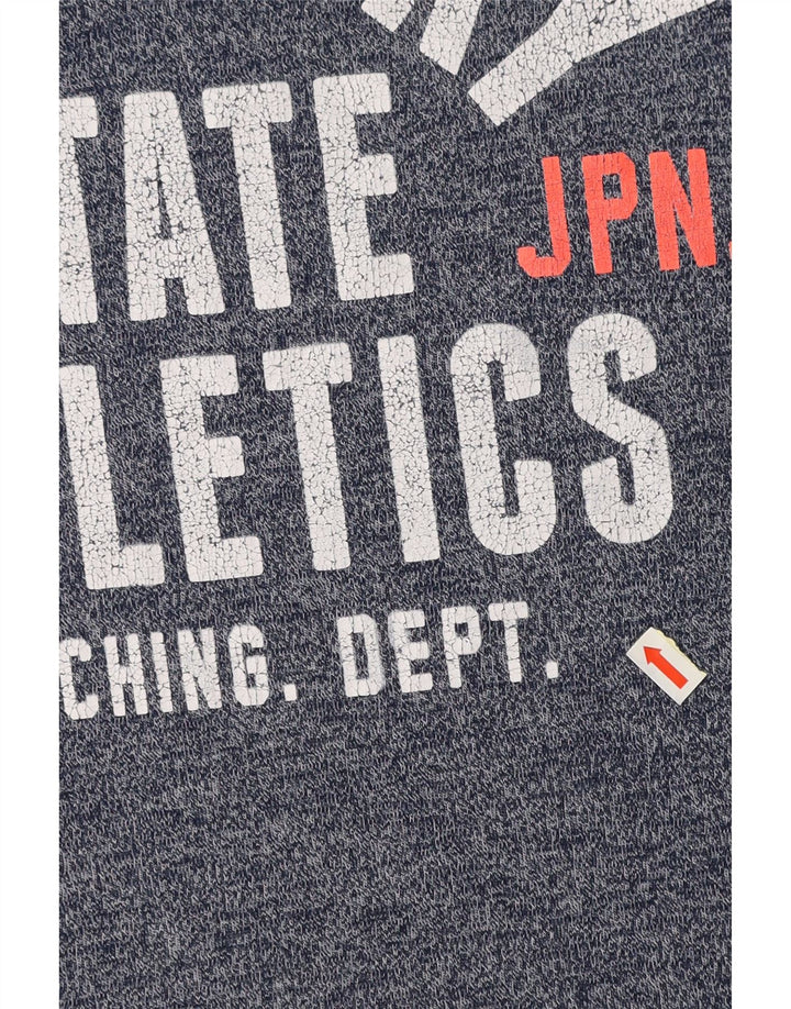 Ανδρικό γραφικό μπλουζάκι στίβου SUPERDRY Μπλουζάκι με μεγάλο μπλε βαμβάκι