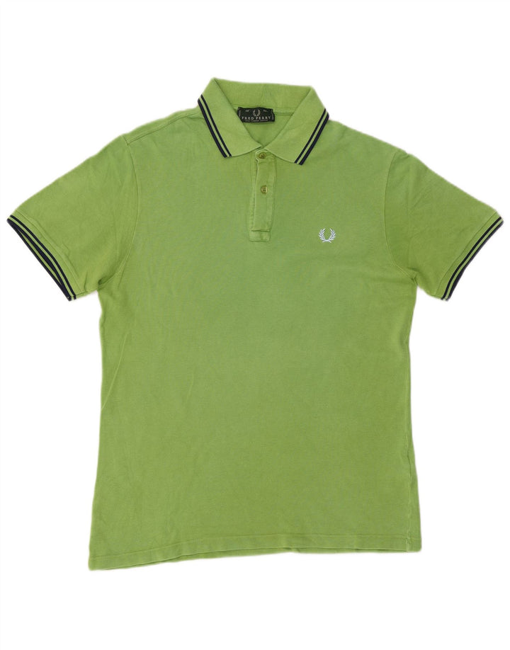 Fred Perry Ανδρικό Πόλο Μπλουζάκι Μεσαίο Πράσινο Βαμβακερό