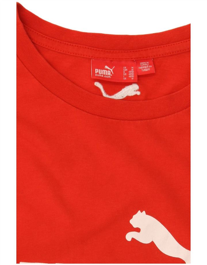 Ανδρικό γραφικό μπλουζάκι Puma Top Medium Red