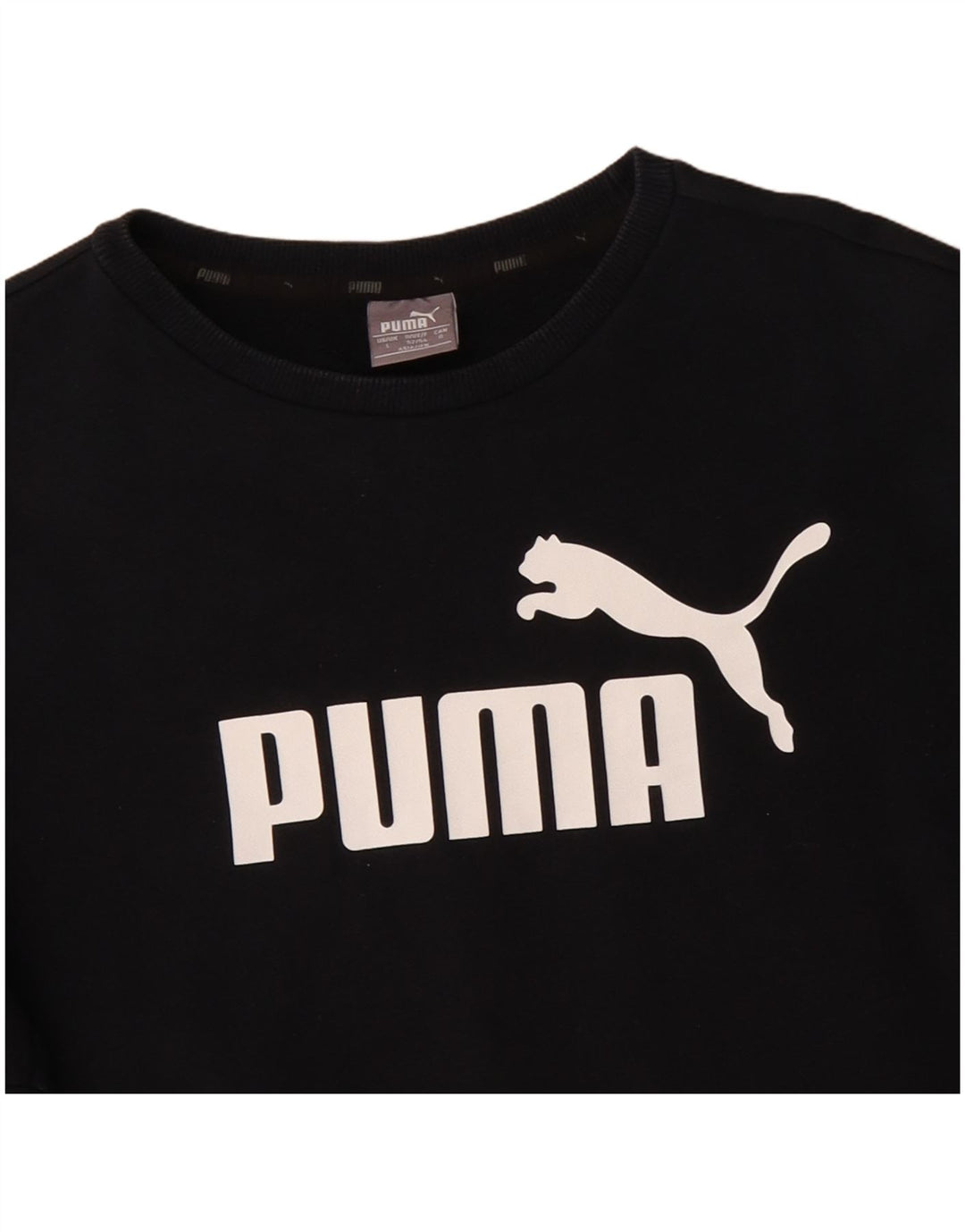 Ανδρικό γραφικό φούτερ Puma Jumper μεγάλο μαύρο βαμβακερό